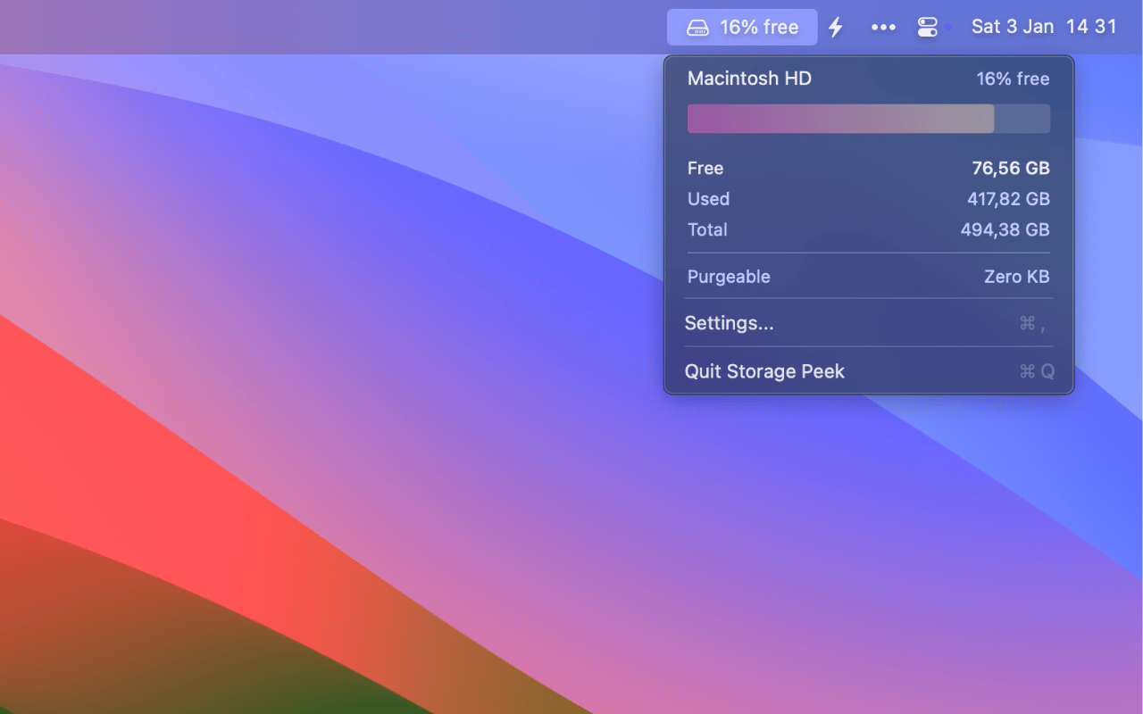 Storage Peek screenshot 2