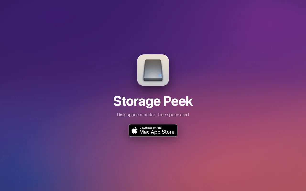 Storage Peek on the Mac App Store